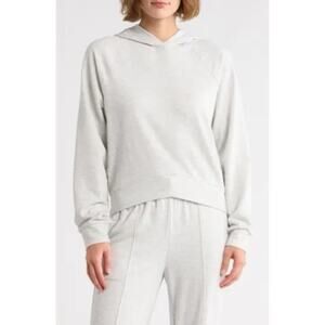 Yogalicious Scuba New Flow Crop Hoodie Grey Size Small